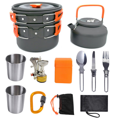 Kit de utensilios de cocina para acampar