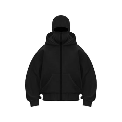 Fleece-lined Double Hood Unique Design Hooded Sweater