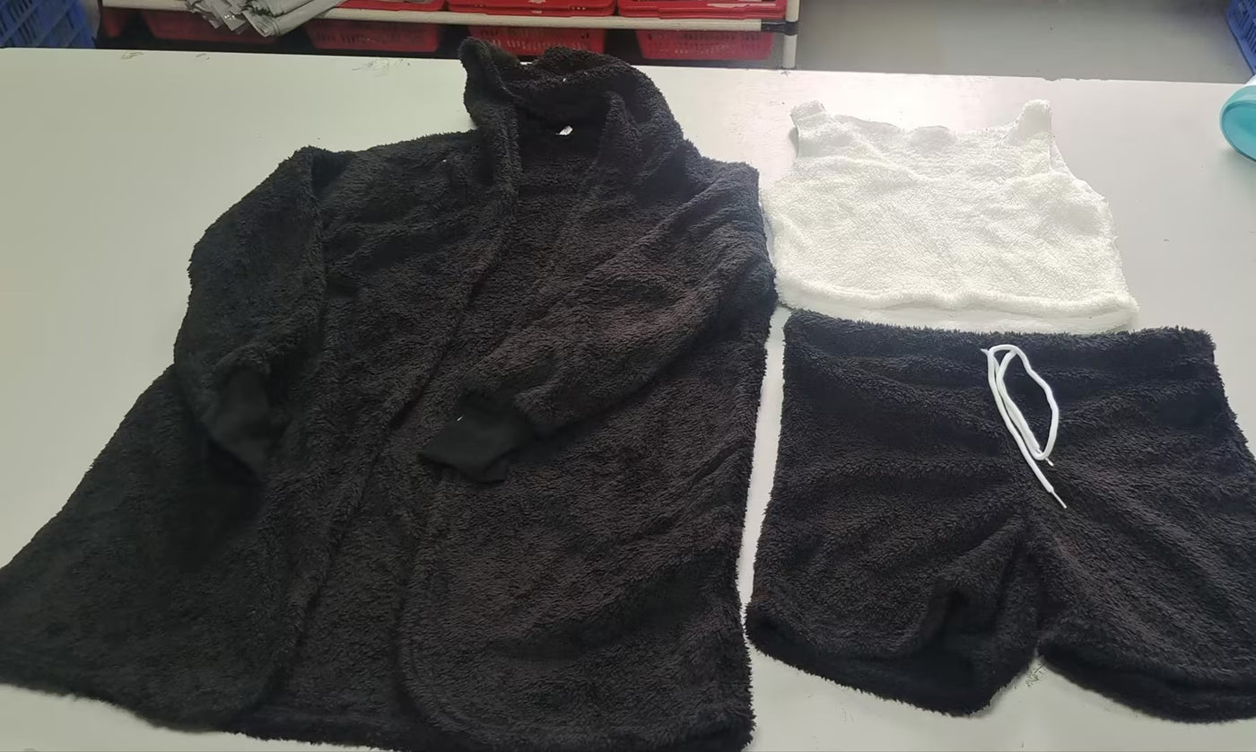 Conjunto de pijama de 3 piezas para mujer