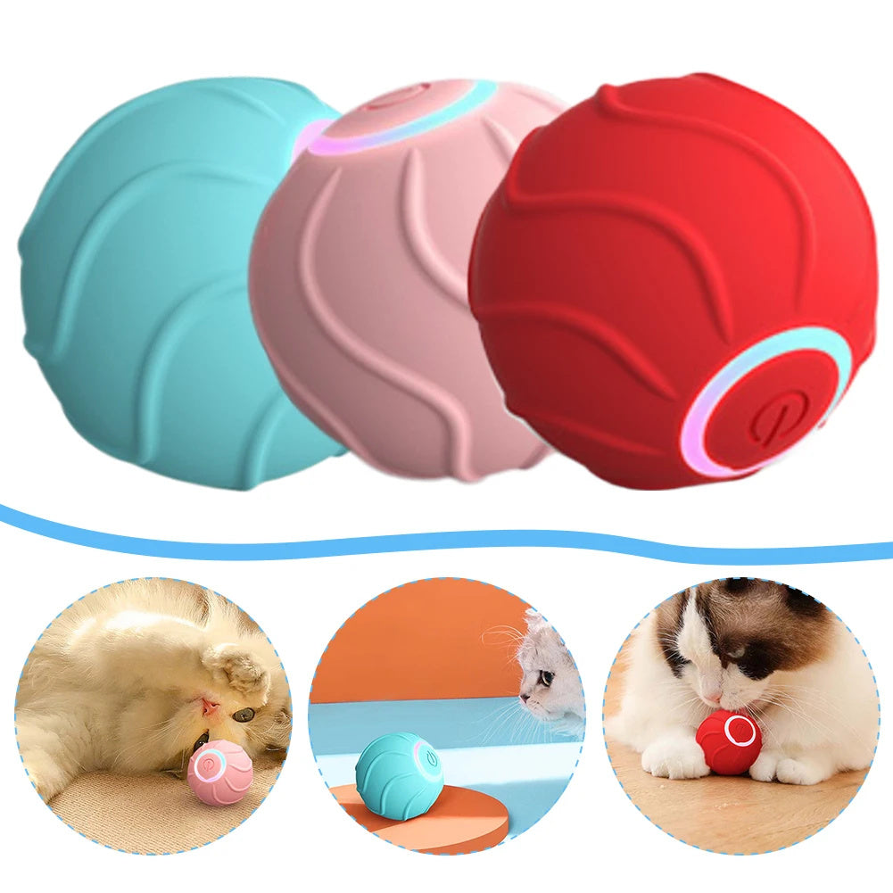 Juguetes inteligentes para gatos, pelota rodante