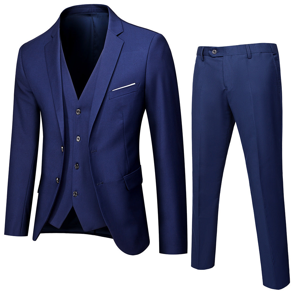 Men's Business Cotton Blend Casual Suit