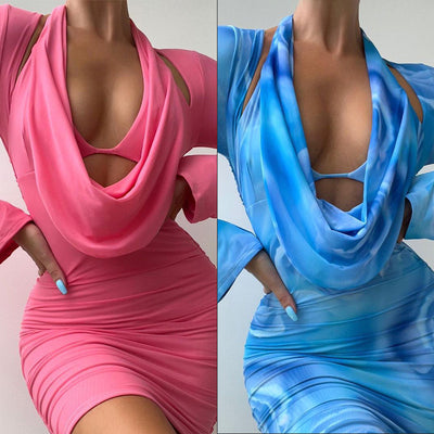 Vestido de moda para mujer en color liso