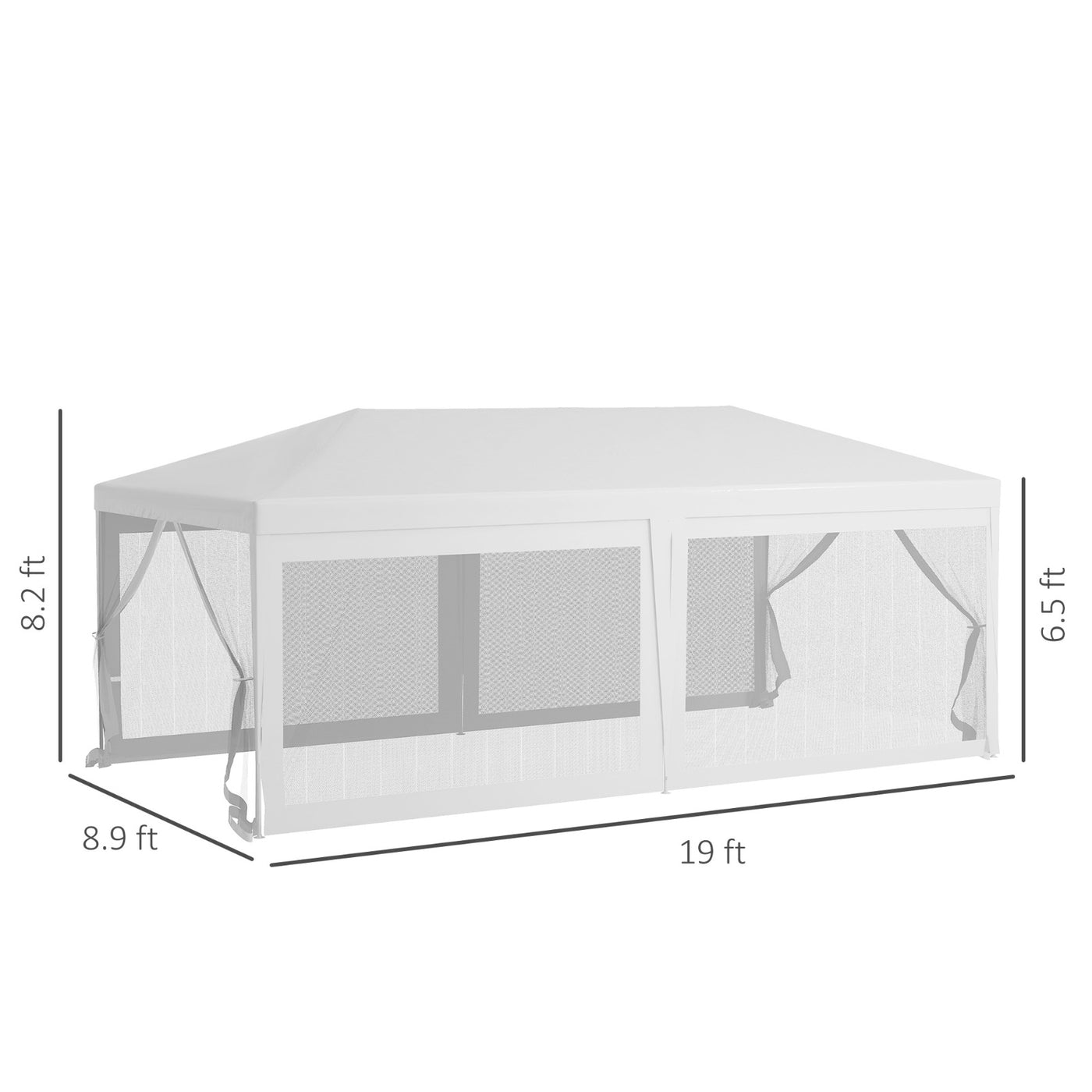 Carpa para Eventos al aire libre Outsunny de 10' x 20'