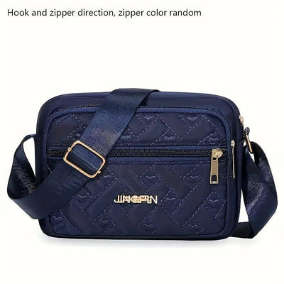 New Oxford Cloth Multi-Layer Crossbody Bag Women's Bag Casual Embroidery Shoulder Mobile Phone Change Small Cloth Bag Business Bag