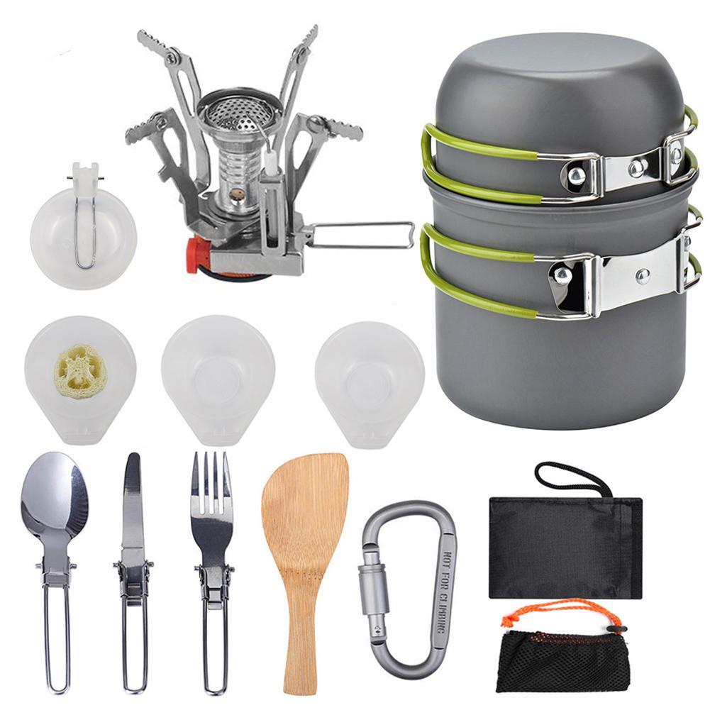 Kit de utensilios de cocina para acampar